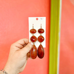 Brown Dangle Earrings