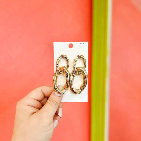 Textured Gold Earrings