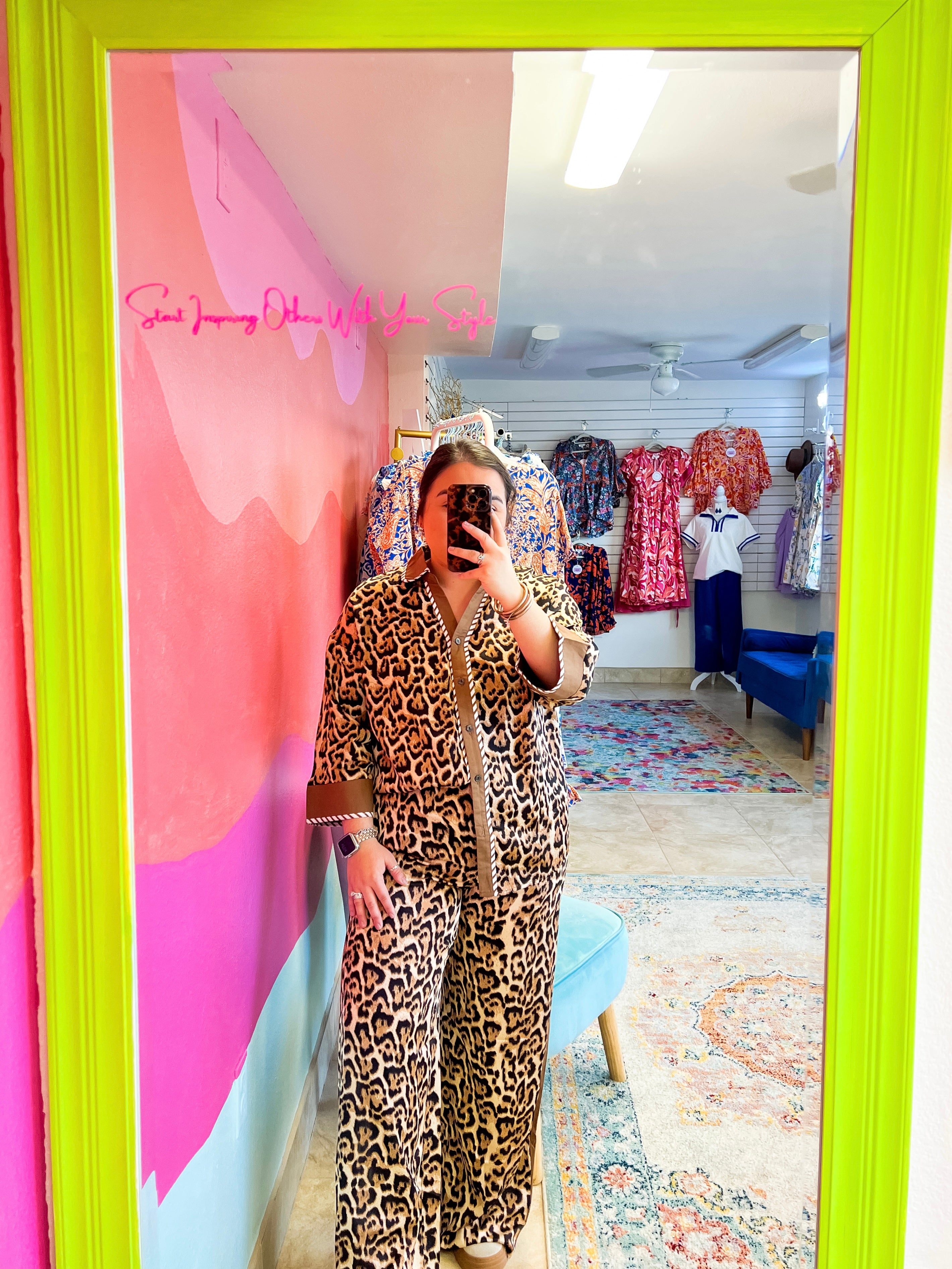 Wild Stripe High-Rise Pants