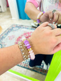 Pink + Purple Chunky Bracelet