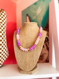 Pink + Purple Chunky Necklace