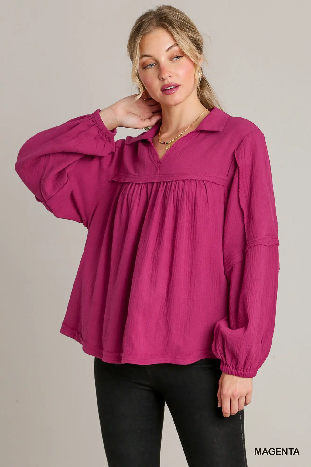 Magenta Blouse