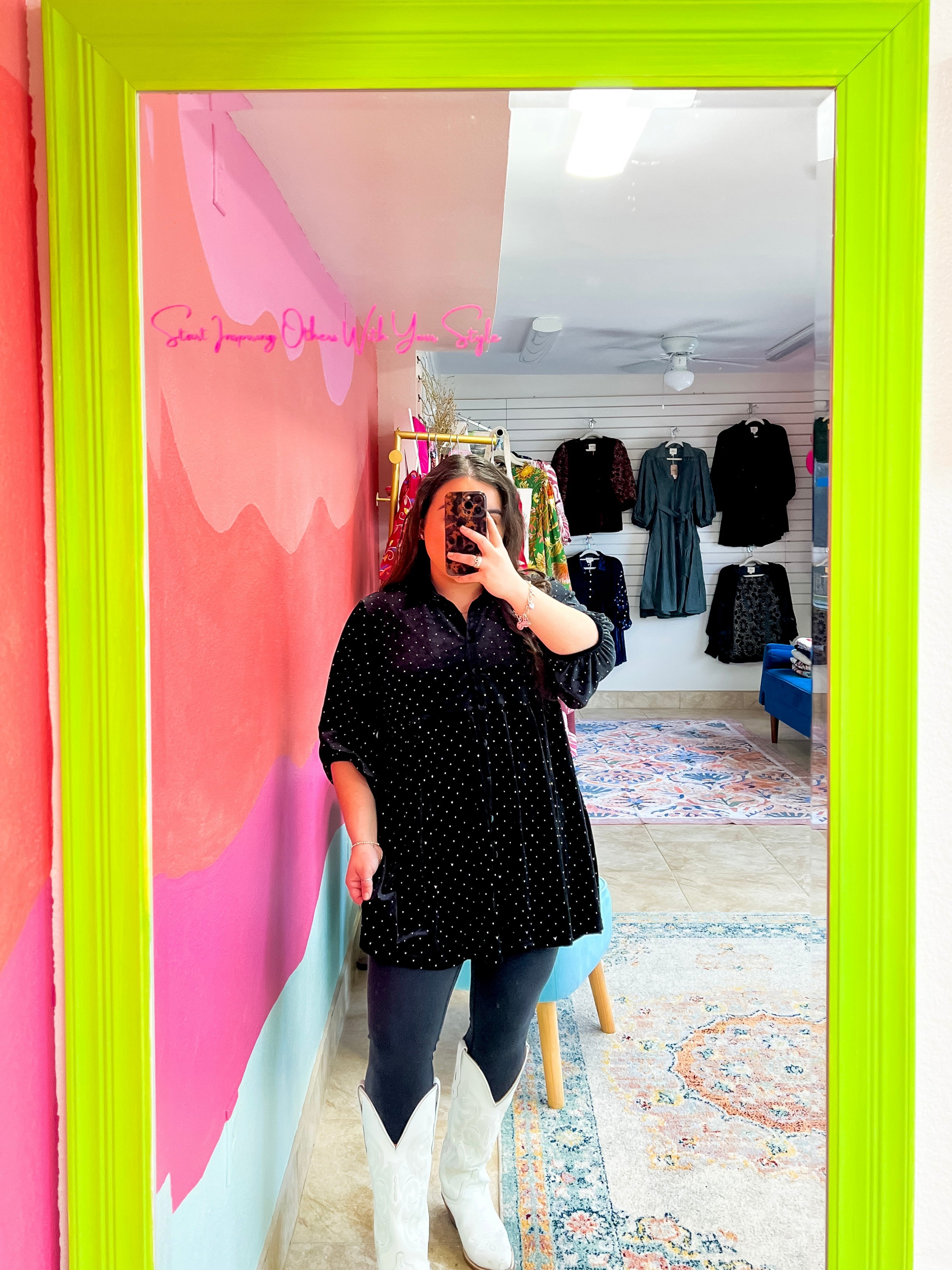 Black Velvet Rhinestone Blouse