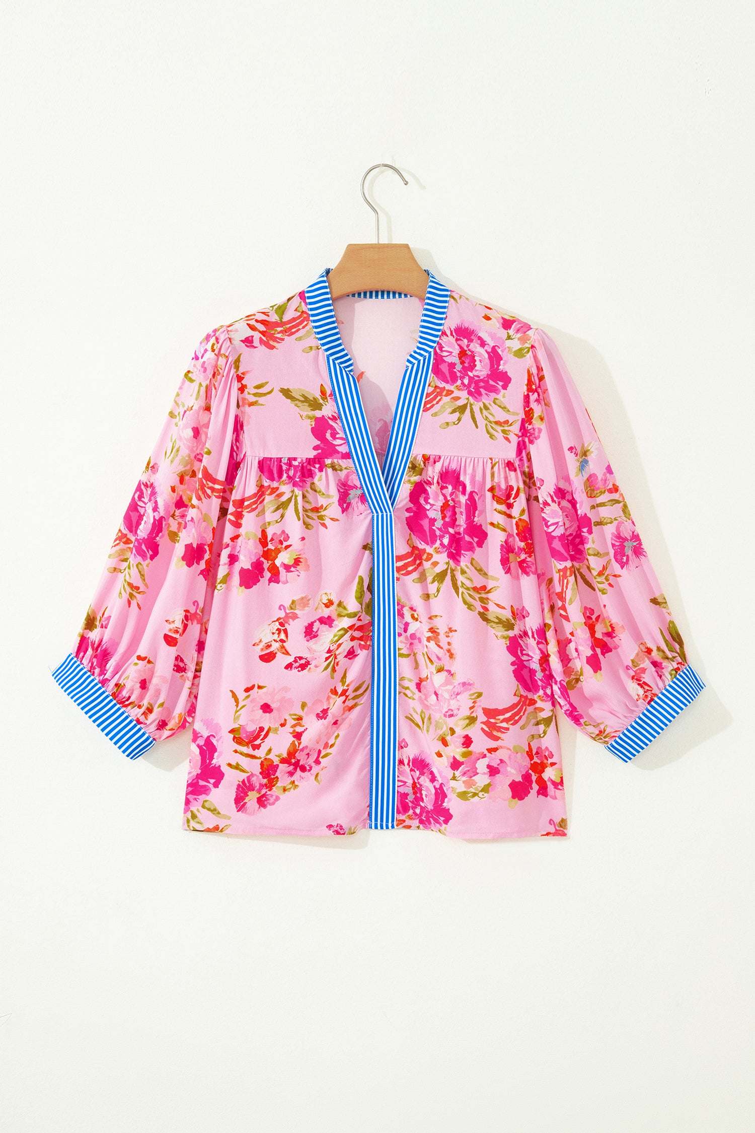Floral Striped Mix Blouse