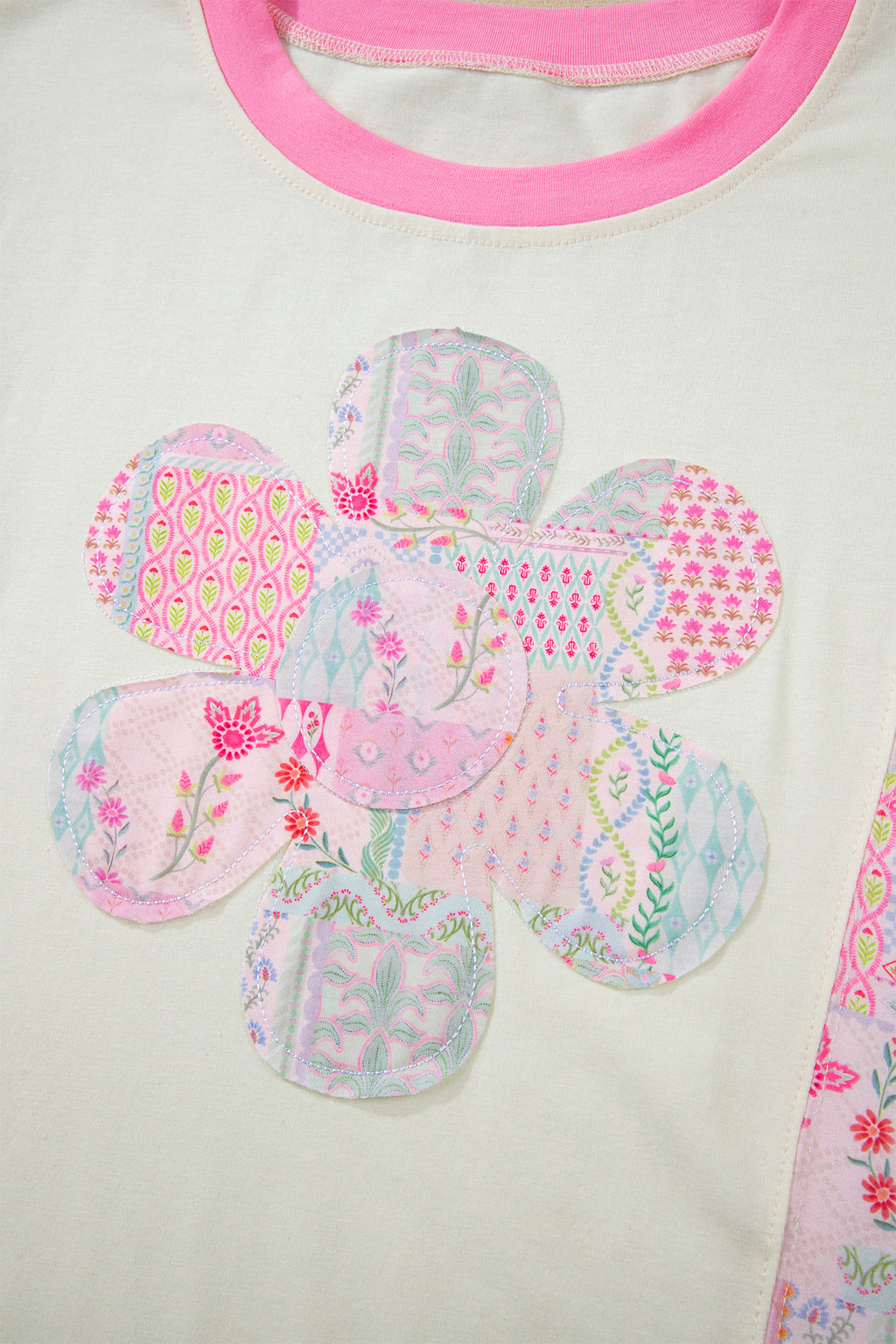 Floral Patchwork Top (S-3X)