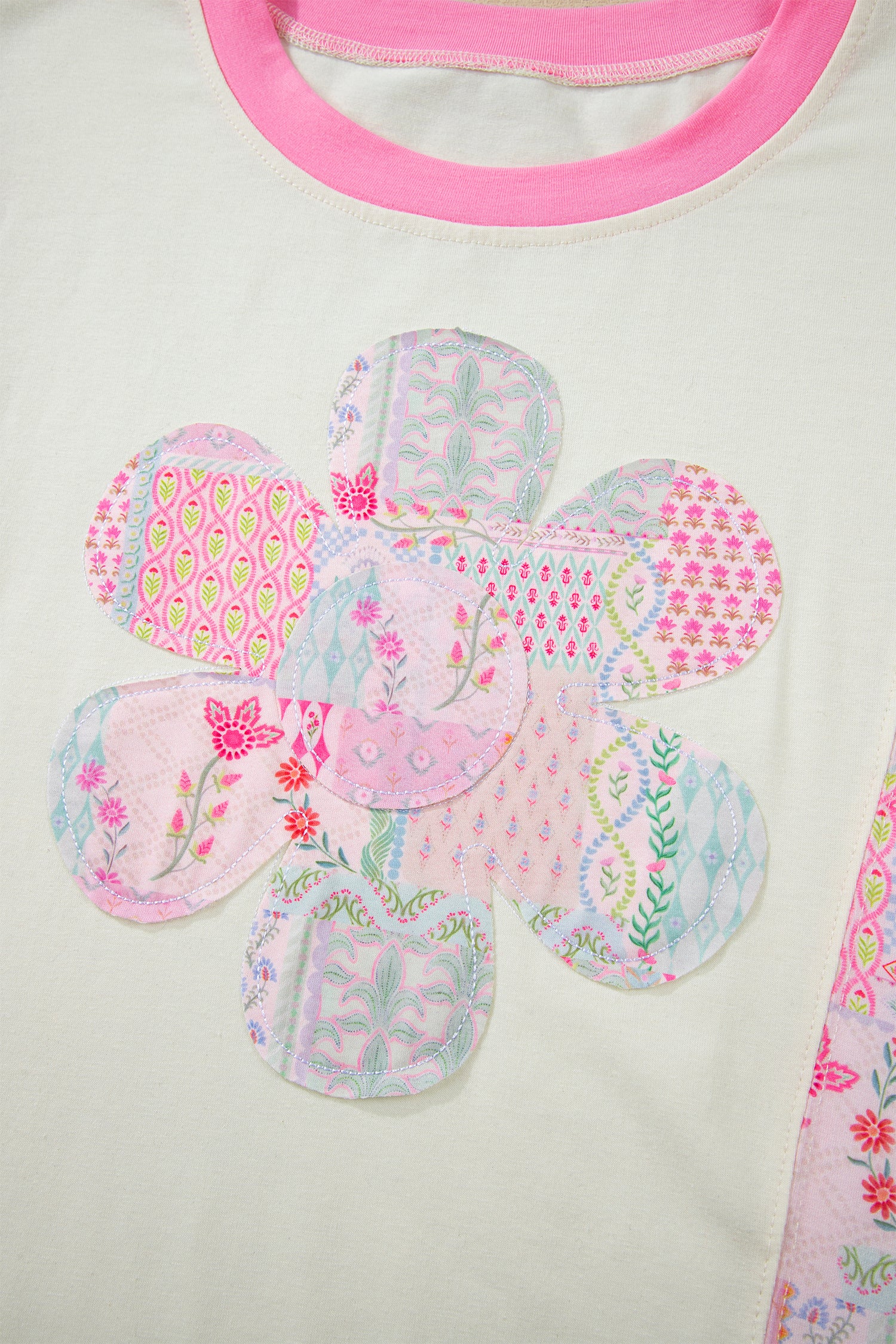 Floral Patchwork Top (S-3X)