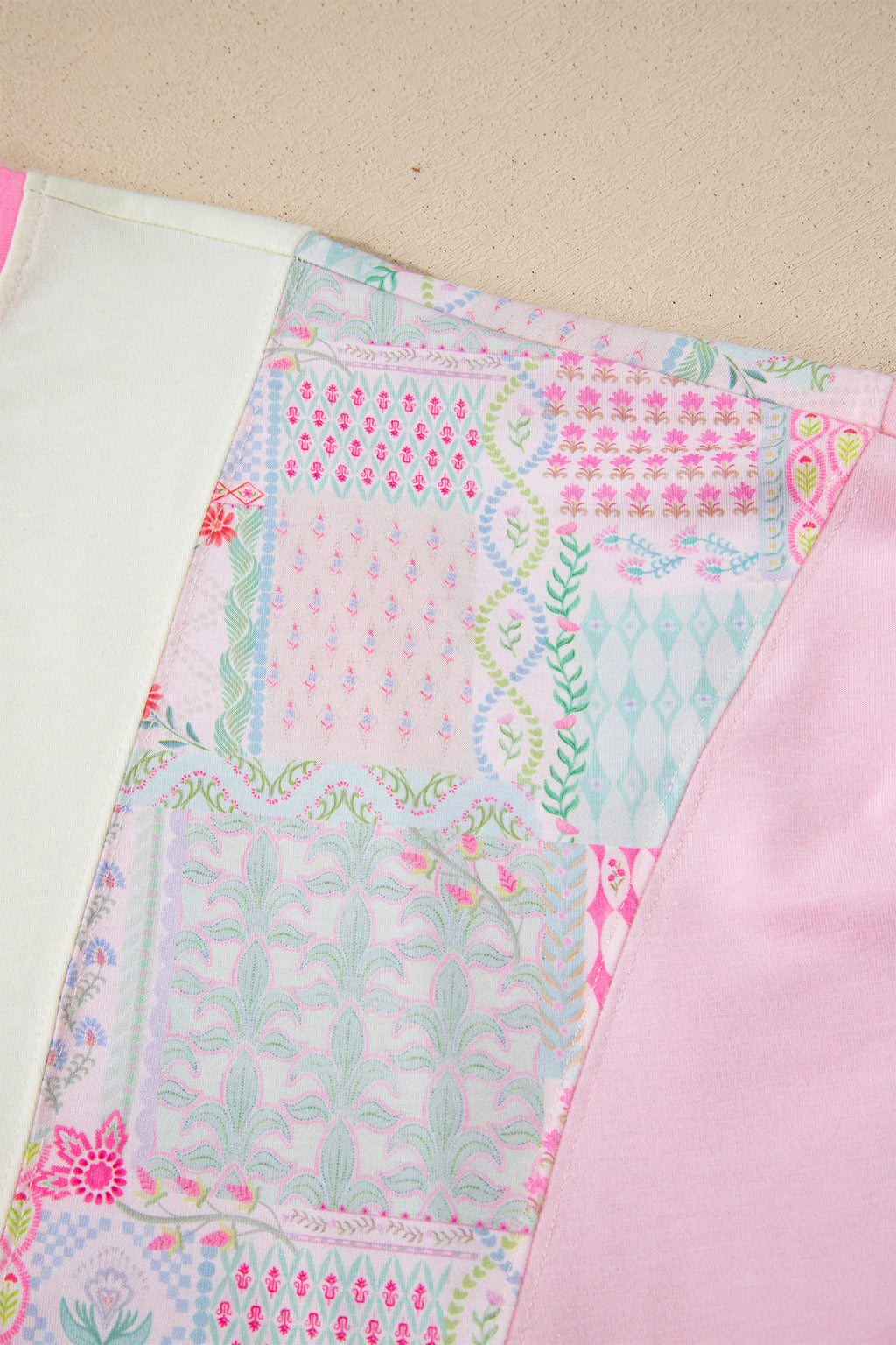 Floral Patchwork Top (S-3X)