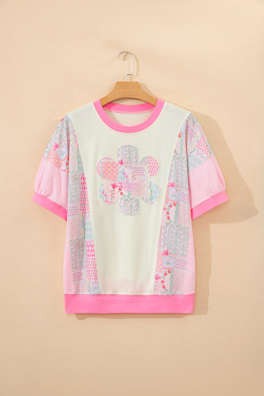 Floral Patchwork Top (S-3X)