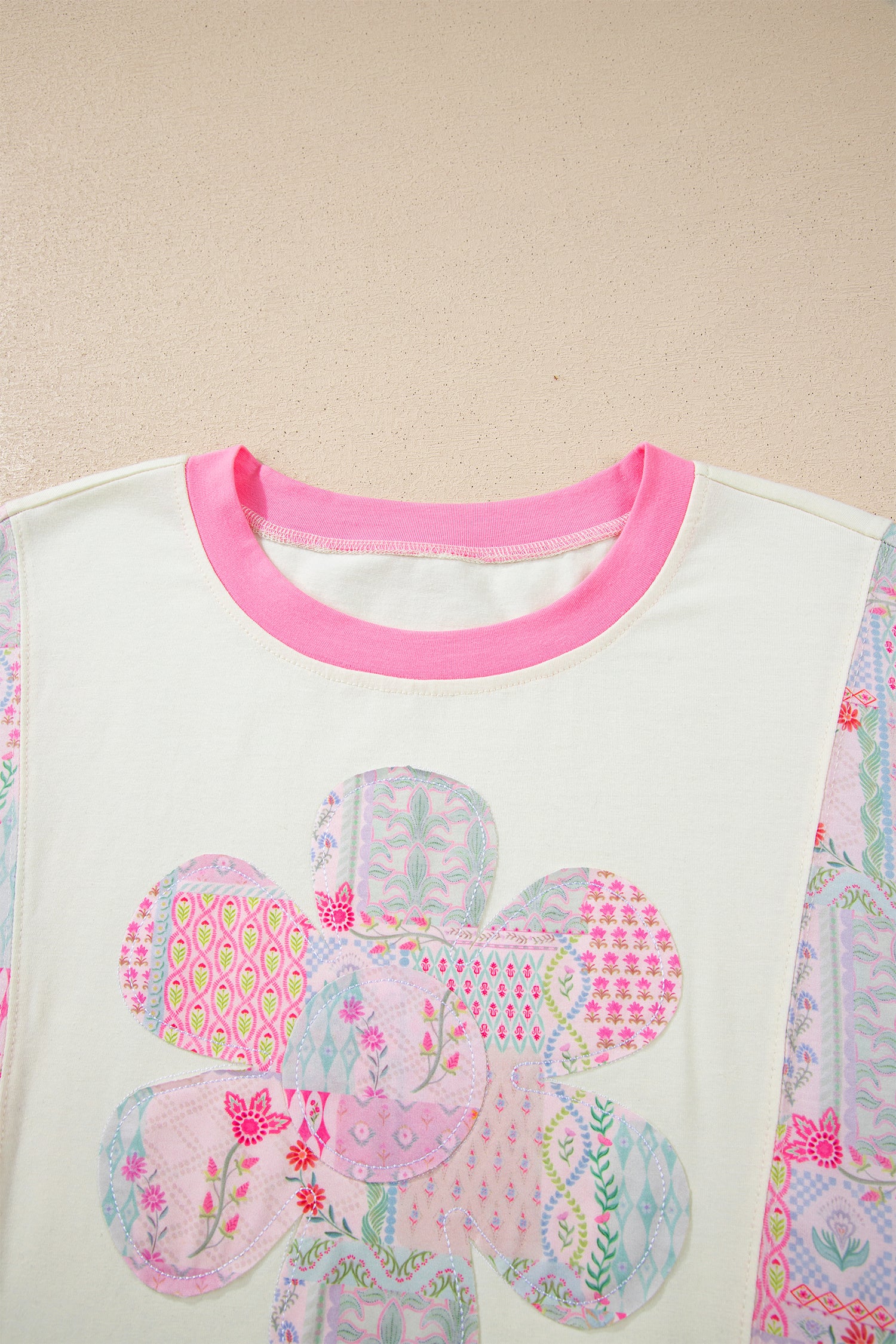 Floral Patchwork Top (S-3X)
