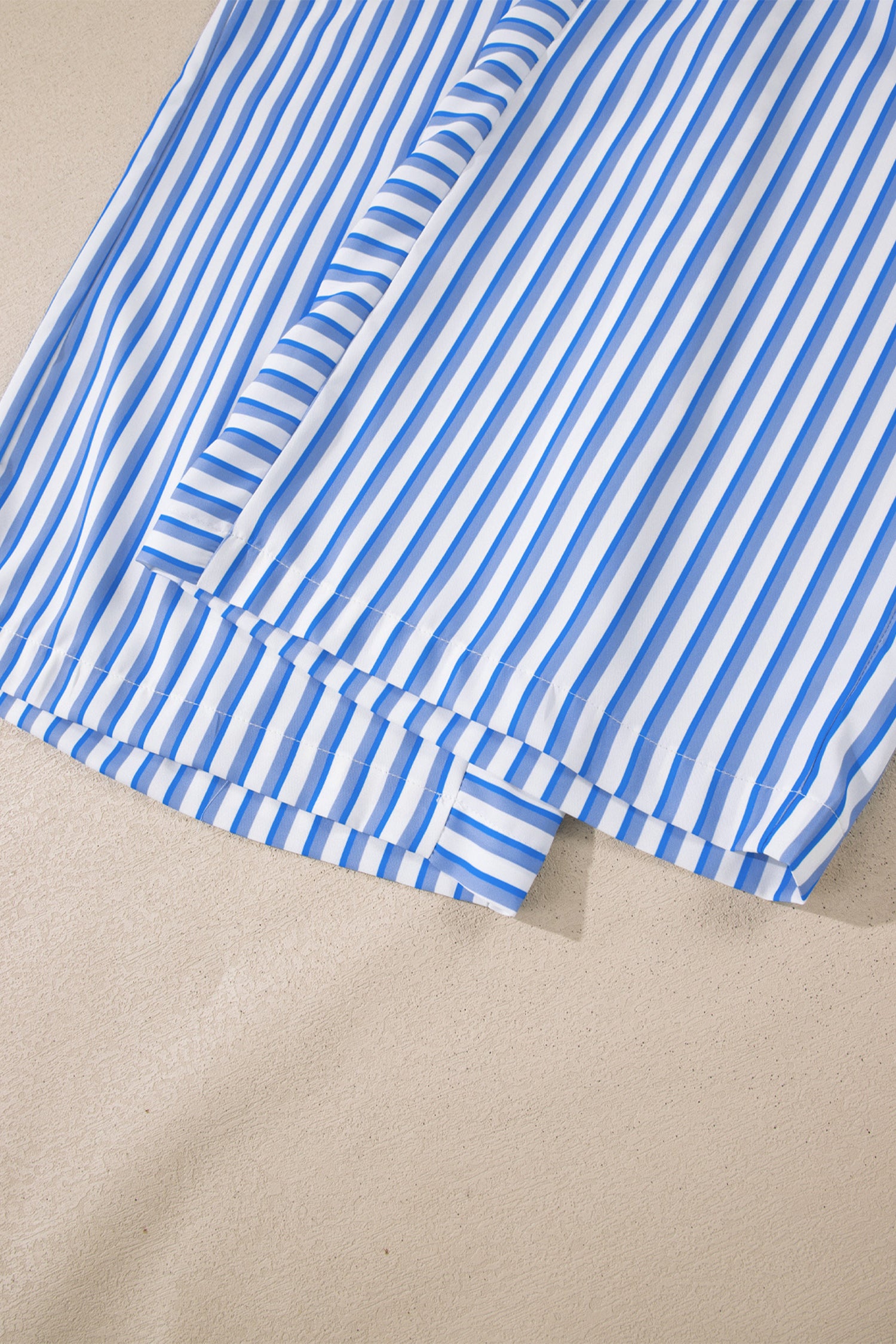 Striped Blue Pull On Pants