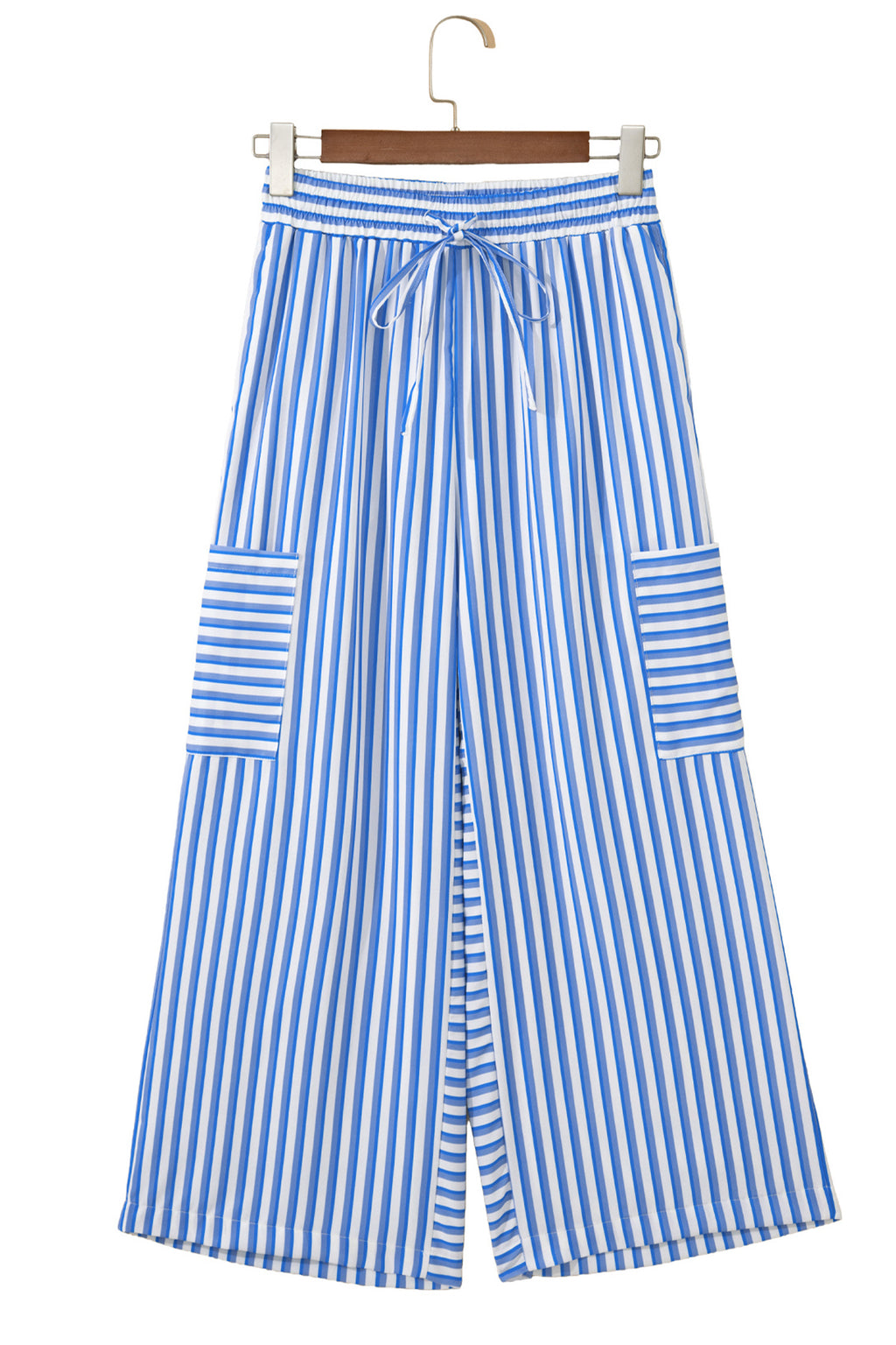 Striped Blue Pull On Pants