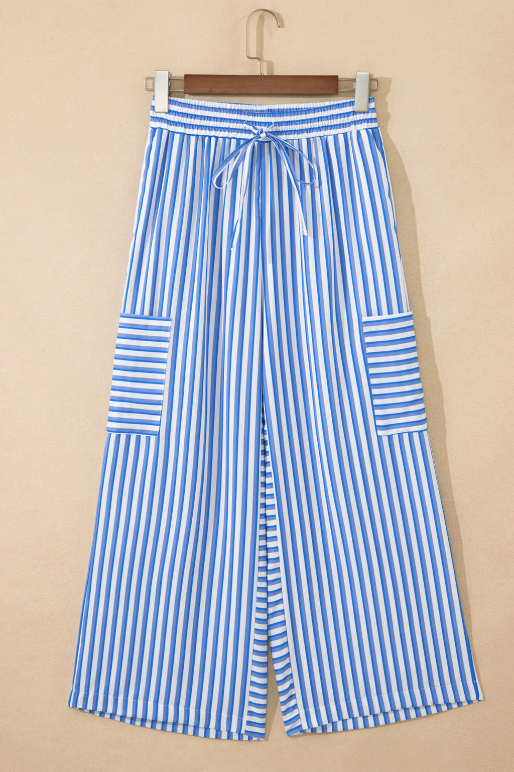 Striped Blue Pull On Pants