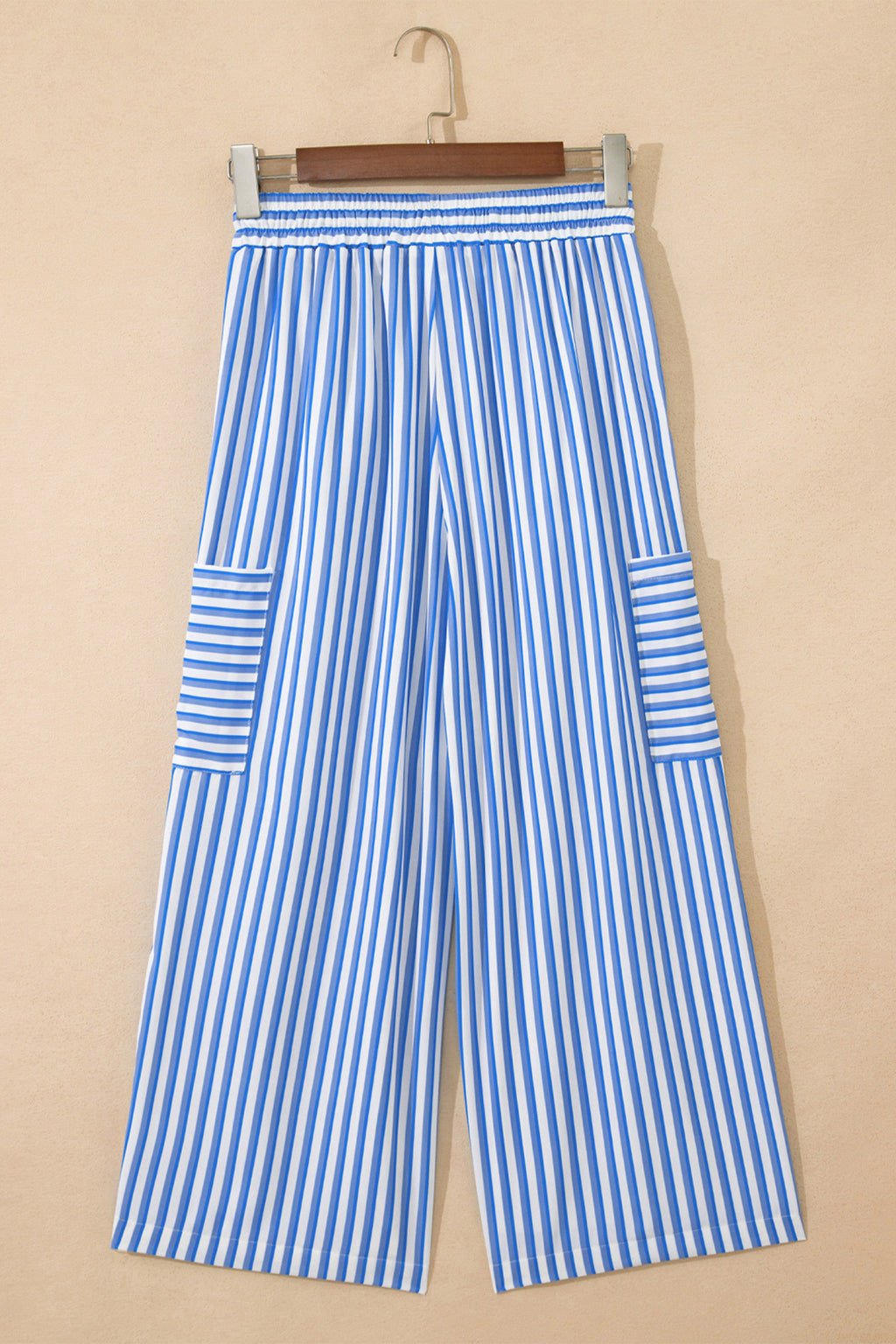 Striped Blue Pull On Pants