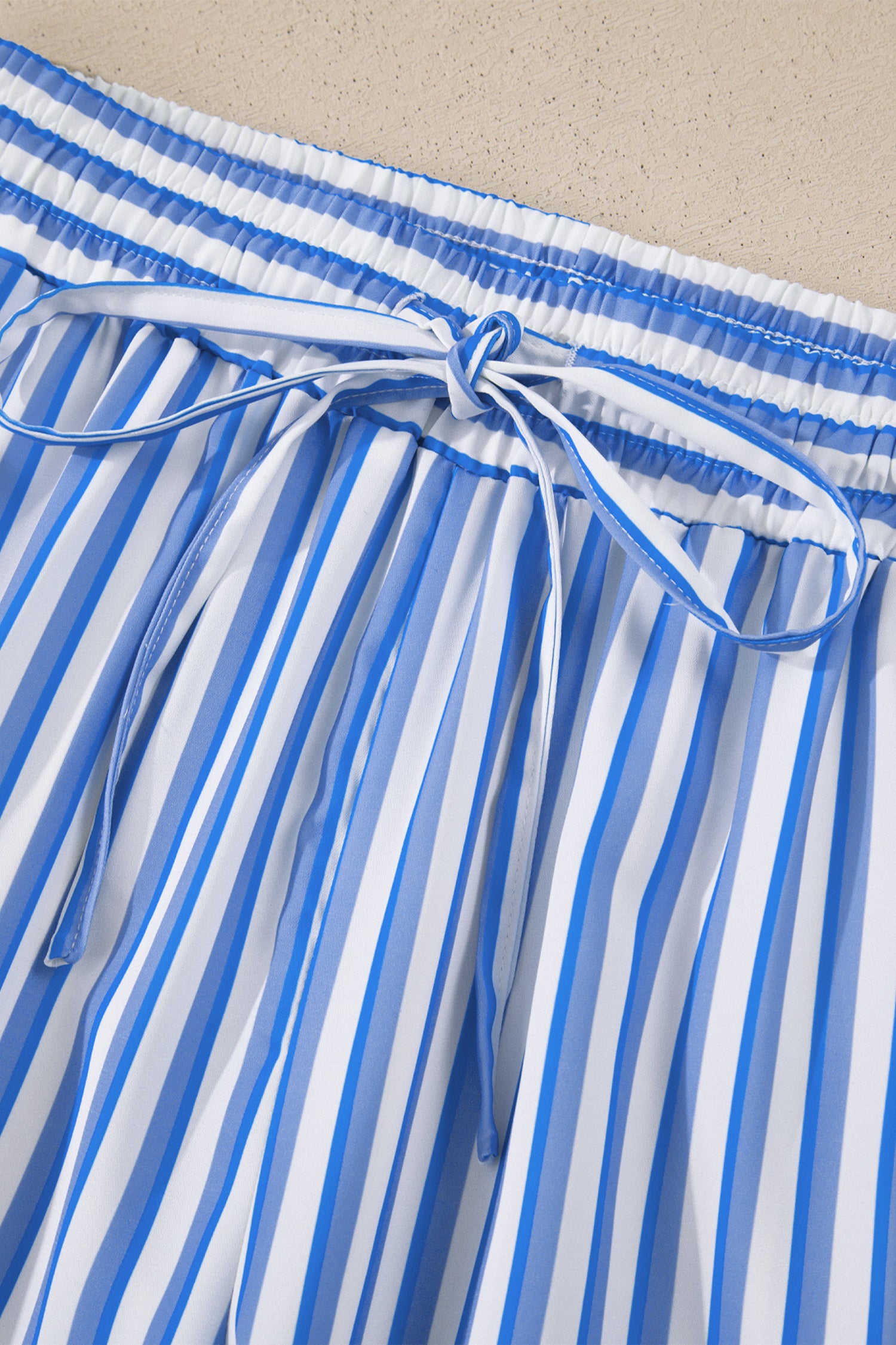 Striped Blue Pull On Pants