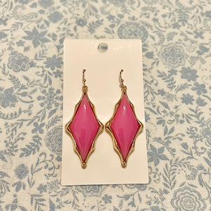 Magenta Dangle Earrings