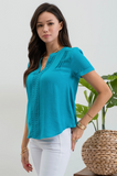 Teal Lace Blouse