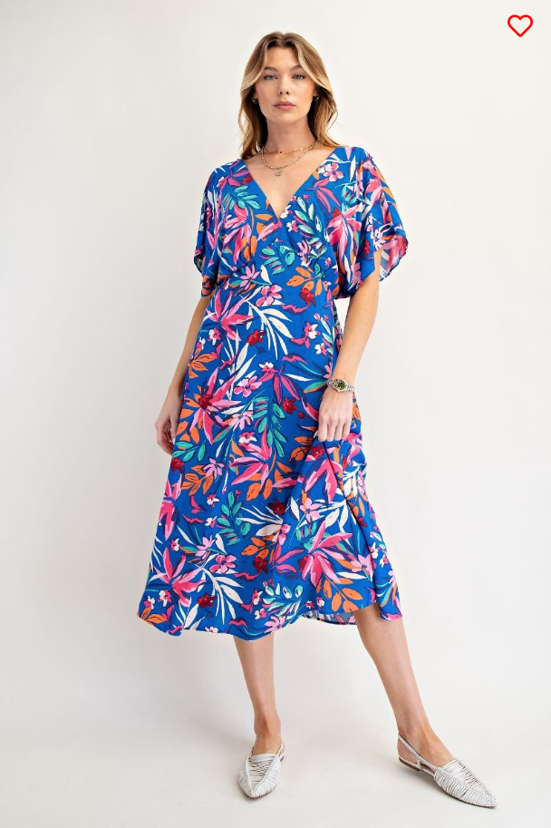 Royal Palm Midi Dress