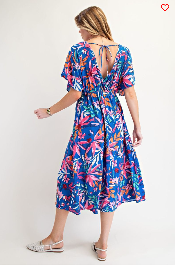 Royal Palm Midi Dress