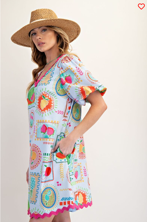 Powder Blue Poplin Dress