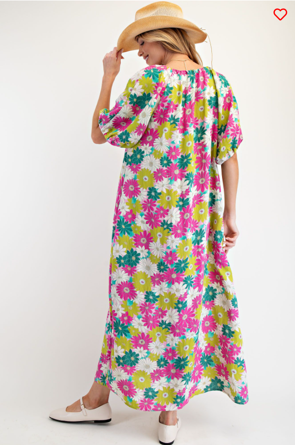 Floral Maxi Dress (S-3X)
