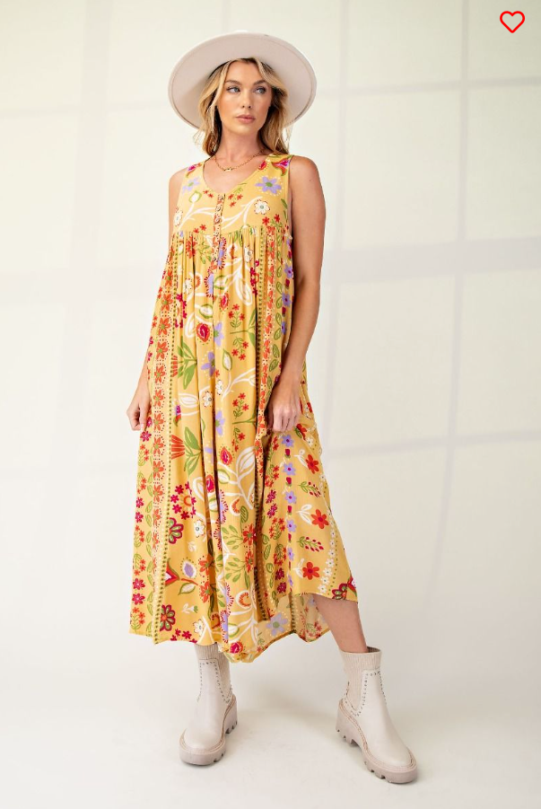 Macaron Floral Print Jumpsuit