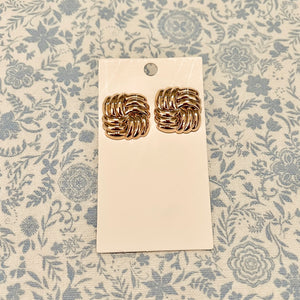 Square Gold Earrings