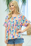 Coral Jade Babydoll Blouse