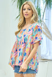 Coral Jade Babydoll Blouse