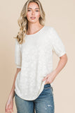 Cream Puff Sleeve Blouse