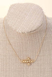 Gold Cross Charm Necklace