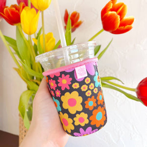 Coffee Cup Cover - Neon Daisy: Small / 16oz