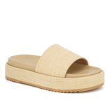 Raffia Slide Sandals